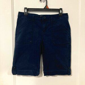 Cotton Navy Blue Khaki Shorts